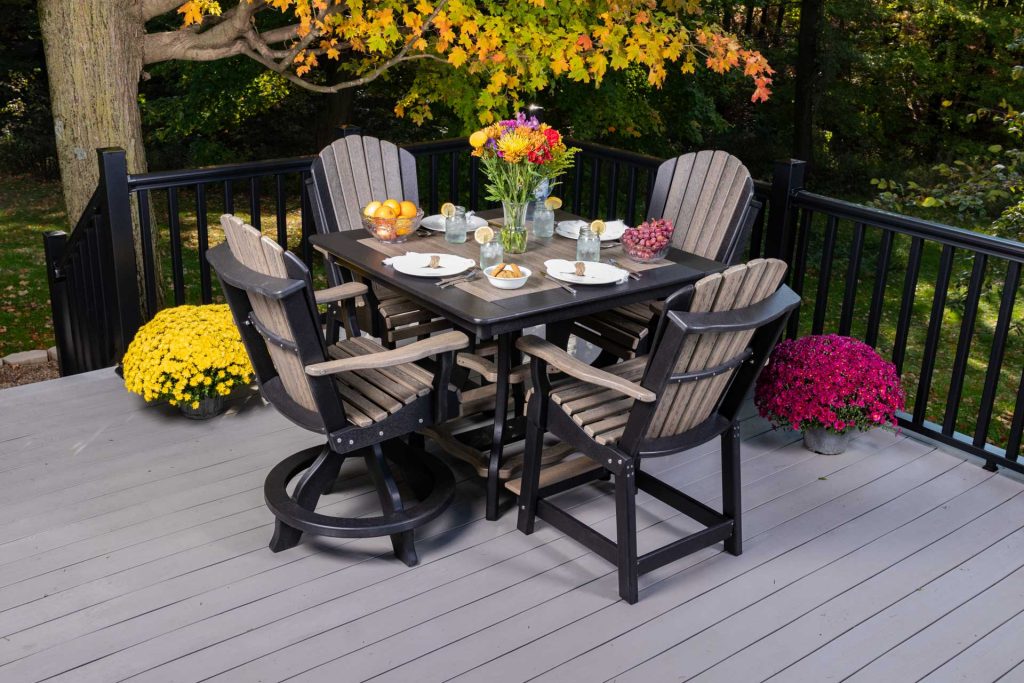 5-Piece Adirondack Square Table Set, Counter Height