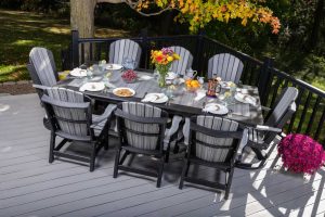 9-Piece Adirondackc Rectangle Table Set, Dining Height