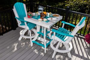 3-Piece Adirondack Square Table Set, Bar Height