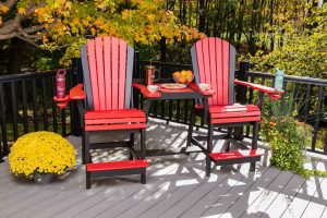 3-Piece Adirondack Balcony Chair Set