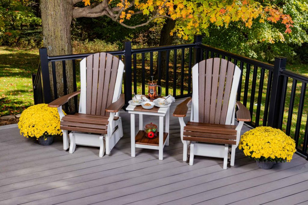 3-Piece Adirondack Poly Glider Set