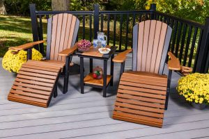 5-Piece Adirondack Folding Chair Set