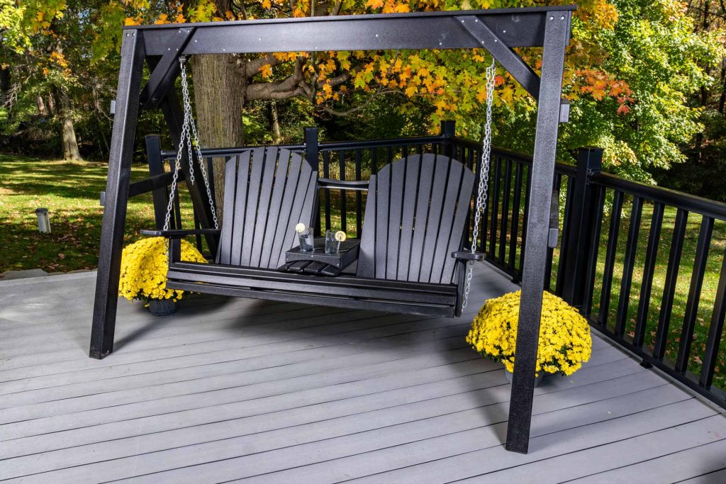 5' Adirondack Settee Swing with Chain and A-frame