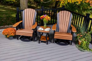 3-Piece Adirondack Swivel Glider Set