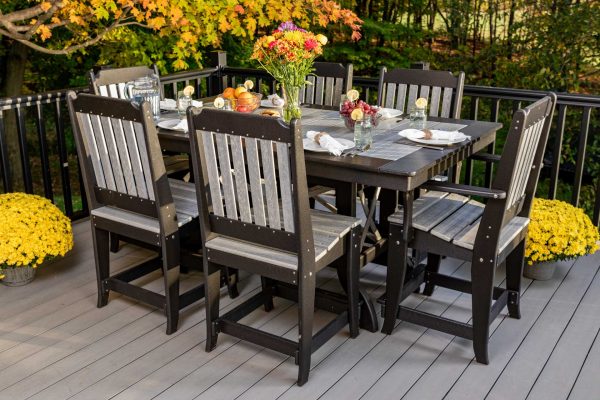 7-Piece Outdoor Dining Set, Rectangle Table, Mission Chairs, Counter Height