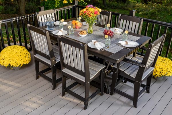 7-Piece Outdoor Dining Set, Rectangle Table, Mission Chairs, Counter Height