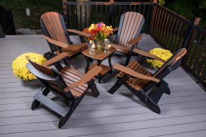 5-Piece Adirondack Folding Chair Set